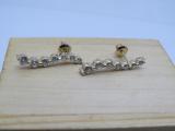 0.90 Carat (ctw) 10K Yellow Gold Round White Diamond Ladies Journey Drop Earrings