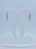 0.90 Carat (ctw) 10K Yellow Gold Round White Diamond Ladies Journey Drop Earrings