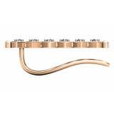 0.15 Carat (ctw) 10K Rose Gold Round Cut White Diamond Ladies Sweep Up Square Ear Climber Earrings