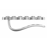 0.15 Carat (ctw) 14K White Gold Round Cut White Diamond Ladies Sweep Up Square Ear Climber Earrings