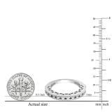0.40 Carat (ctw) Black & White Alternate Diamond Bridal Wedding Band in 925 Sterling Silver