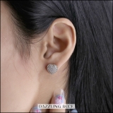 0.18 CT Round White Diamond Heart Shape (1Pc Only) Stud Earring for Women in 10K Yellow Gold in Screw Back
