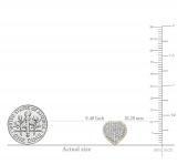 0.18 CT Round White Diamond Heart Shape (1Pc Only) Stud Earring for Women in 10K Yellow Gold in Screw Back