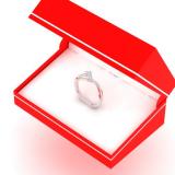 0.50 Carat (ctw) 18K White & Rose Gold Round White Diamond Ladies Forever Together Two Stone Bridal Engagement Ring 1/2 CT