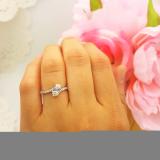 0.50 Carat (ctw) 10K White Gold Round White Diamond Ladies Forever Together Two Stone Bypass Style Bridal Engagement Ring 1/2 CT