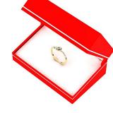0.30 Carat (ctw) 14K Yellow Gold Round White Diamond Ladies Forever Together Two Stone Bypass Style Swirl Bridal Engagement Ring 1/3 CT