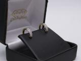 0.30 Carat (ctw) 10K Yellow Gold Round White Diamond Ladies Pave Set Huggies Hoop Earrings 1/3 CT