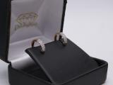 0.30 Carat (ctw) 18K Rose Gold Round White Diamond Ladies Pave Set Huggies Hoop Earrings 1/3 CT