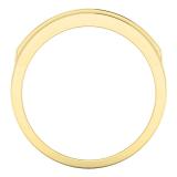 0.15 Carat (ctw) 10K Yellow Gold Round White Diamond Men's Micro Pave Hip Hop Wedding Band