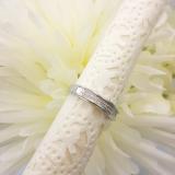 0.15 Carat (ctw) 14K White Gold Round White Diamond Men's Micro Pave Hip Hop Wedding Band