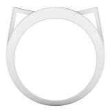 0.60 Carat (ctw) 10K White Gold Round White Diamond Men's Hip Hop Micro Pave Anniversary Wedding Band