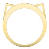 0.60 Carat (ctw) 14K Yellow Gold Round White Diamond Men's Hip Hop Micro Pave Anniversary Wedding Band