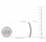 0.30 Carat (ctw) 14K Rose Gold Round Cut White Diamond Ladies Curved Bar Ear Climber Earrings