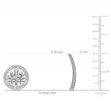 0.30 Carat (ctw) 14K White Gold Round Cut White Diamond Ladies Curved Bar Ear Climber Earrings