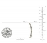 0.30 Carat (ctw) 14K Yellow Gold Round Cut White Diamond Ladies Curved Bar Ear Climber Earrings