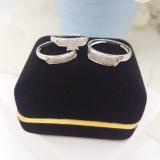 0.30 Carat (ctw) Sterling Silver Round White Diamond Men & Women's Micro Pave Engagement Ring Trio Bridal Set 1/3 CT