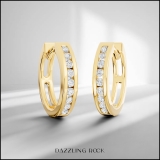 0.18 Carat (ctw) 10K Yellow Gold Small Round Diamond Huggie Hoop Earrings