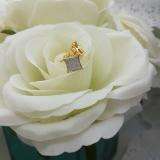 0.20 Carat (ctw) 14K Yellow Gold White Real Diamond Kite Shape Mens Hip Hop Iced Stud Earrings 1/5 CT