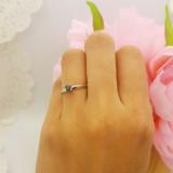 0.25 Carat (Ctw) Sterling Silver Princess Cut Black Diamond Ladies Solitaire Bridal Engagement Ring 1/4 CT