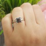 2.00 Carat (Ctw) Sterling Silver Princess Cut Black Diamond Ladies Solitaire Bridal Engagement Ring 2 CT