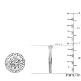 0.20 Carat (ctw) Sterling Silver Round White Diamond Ladies Hoop Earrings 1/5 CT
