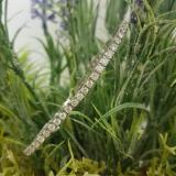 IGI CERTIFIED 4.09 Carat (ctw) 14K White Gold Round Cut White Diamond Ladies Tennis Bracelet 4 CT