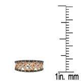 1.25 Carat (ctw) 18K Rose Gold Cushion Cut Morganite & Round Cut Champagne & White Diamond Ladies Bridal Fashion Engagement Ring 1 1/4 CT