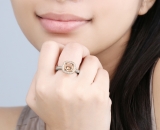 0.90 Carat (ctw) 10K Rose Gold Round Cut White Diamond Ladies Bridal Semi Mount Engagement Ring