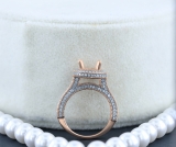 0.90 Carat (ctw) 10K Rose Gold Round Cut White Diamond Ladies Bridal Semi Mount Engagement Ring