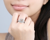 0.90 Carat (ctw) 10K White Gold Round Cut White Diamond Ladies Bridal Semi Mount Engagement Ring