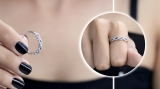 0.50 Carat (ctw) 18K White Gold Round Blue Sapphire & White Diamond Ladies Bridal Stackable Anniversary Wedding Band Swirl Ring 1/2 CT