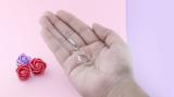 0.40 Carat (ctw) Sterling Silver Round White Diamond Ladies In & Out Hoop Earrings