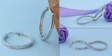 0.40 Carat (ctw) Sterling Silver Round White Diamond Ladies In & Out Hoop Earrings