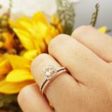 0.75 Carat (ctw) 14K Rose Gold Round Cut Morganite & White Diamond Ladies Bridal Halo Engagement Ring With Matching Band Set 3/4 CT