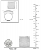 0.45 Carat (ctw) Platinum Plated Sterling Silver Fancy Design Round Diamond Men's Flashy Micropave Hip Hop Iced Pinky Wedding Band 1/2 CT