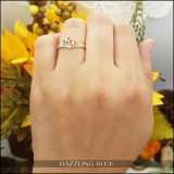 0.10 Carat (ctw) 10K White & Yellow Gold Round Diamond Ladies Bridal Promise Two Tone Double Heart Engagement Ring 1/10 CT