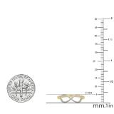 0.10 Carat (ctw) 18K Yellow Gold Round White Diamond Ladies Swirl Infinity Love Promise Ring 1/10 CT
