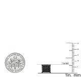 0.25 Carat (ctw) Black Diamond Ice Cube Mens Stud Earring 1/4 CT (Only 1 Pc) Sterling Silver