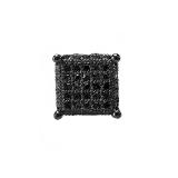 0.25 Carat (ctw) Black Diamond Ice Cube Mens Stud Earring 1/4 CT (Only 1 Pc) Sterling Silver