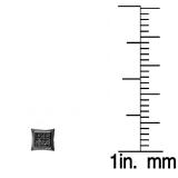 0.12 Carat (ctw) Black Rhodium Plated Sterling Silver Round Black Diamond Kite Shape Mens Hip Hop Iced Stud Earrings