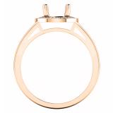 0.10 Carat (ctw) 10K Rose Gold Round Cut White Diamond Ladies Bridal Split Shank Semi Mount Engagement Ring 1/10 CT