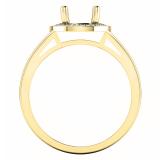 0.10 Carat (ctw) 10K Yellow Gold Round Cut White Diamond Ladies Bridal Split Shank Semi Mount Engagement Ring 1/10 CT