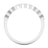 0.25 Carat (ctw) 18K White Gold Round Cut White Diamond Ladies Bridal Stackable Anniversary Wedding Band 1/4 CT