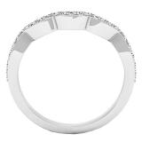 0.25 Carat (ctw) 10K White Gold Round Diamond Ladies Stackable Wedding Contour Guard Band 1/4 CT