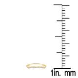 0.25 Carat (ctw) 10K Yellow Gold Round Diamond Ladies Stackable Wedding Contour Guard Band 1/4 CT