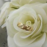0.08 Carat (ctw) 10K Yellow Gold Round Cut White Diamond Men's Fashion 5 Stone Wedding Band