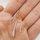 0.20 Carat (ctw) Round White Diamond Ladies Flame-shaped Dangling Drop Earrings 1/5 CT 14K White Gold