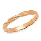 10K Rose Gold Ladies Swirl Anniversary Wedding Band Stackable Ring