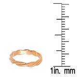 10K Rose Gold Ladies Swirl Anniversary Wedding Band Stackable Ring