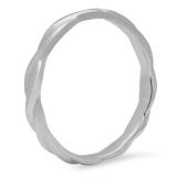 10K White Gold Ladies Swirl Anniversary Wedding Band Stackable Ring
